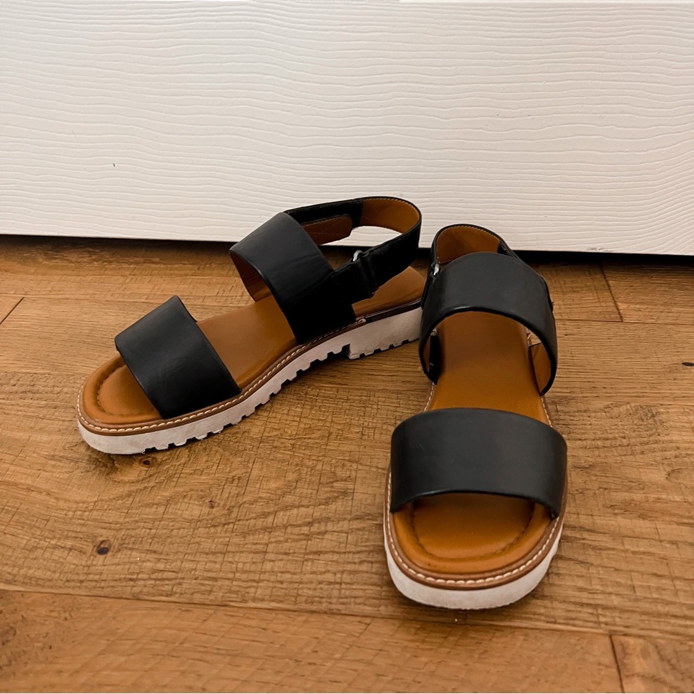 Franco Sarto Black Platform Sandals